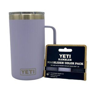 LASER ENGRAVED PERSONALIZATION YETI 24oz. MUG W/3PK MATCHING MAGS- COSMIC LILAC